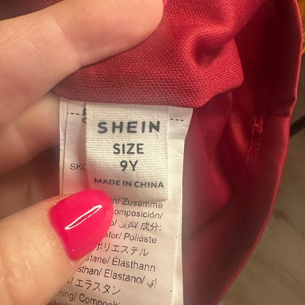 SHEIN Red Velvet girls dress size 9